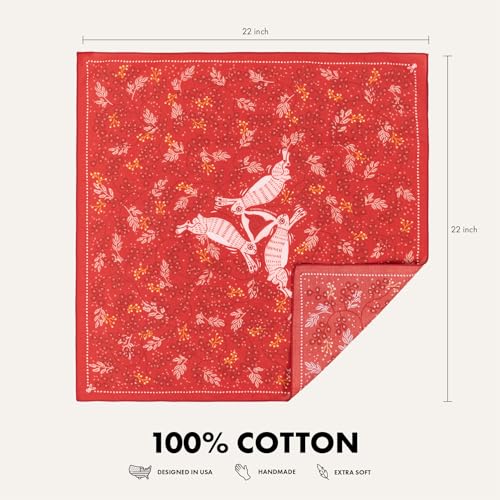 Image of WHTE MOSS Bandana - 100% Cotton Extra Soft Scarf Handkerchief for Men & Women
