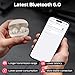 Monster N-Lite 310 True Wireless Earbuds, Bluetooth 6.0 Headphones Deep Bass, Earbuds with ENC Noise Cancelling Mic for Clear Calls, 32H Playback, Bluetooth Earbuds for Laptop/Phones/Sports, White