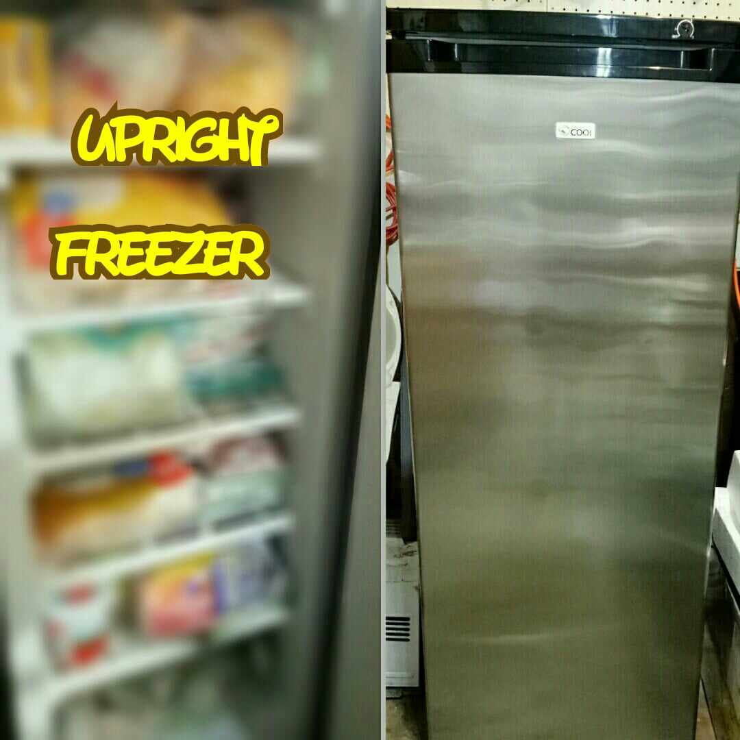 Commercial Cool upright freezer keeps stuff cold!