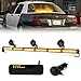 Xprite 35 Inch Yellow/Amber Traffic Advisor COB LED Warning Strobe Light Bar 16 Flash Modes Directional Hazard Safety Lights Bar for Emergency Vehicle Truck