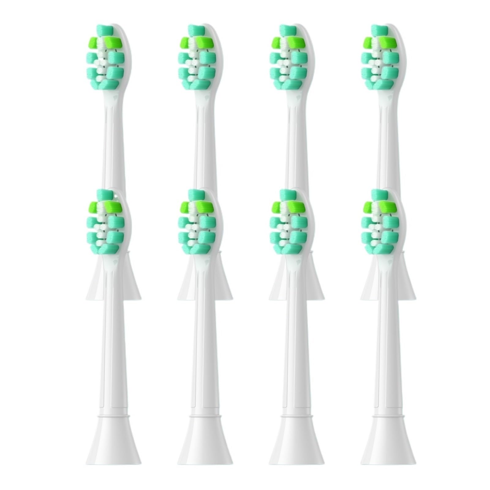 4-16 testine di ricambio for spazzolino da denti for manici elettrici, setole morbide(8pcs White)