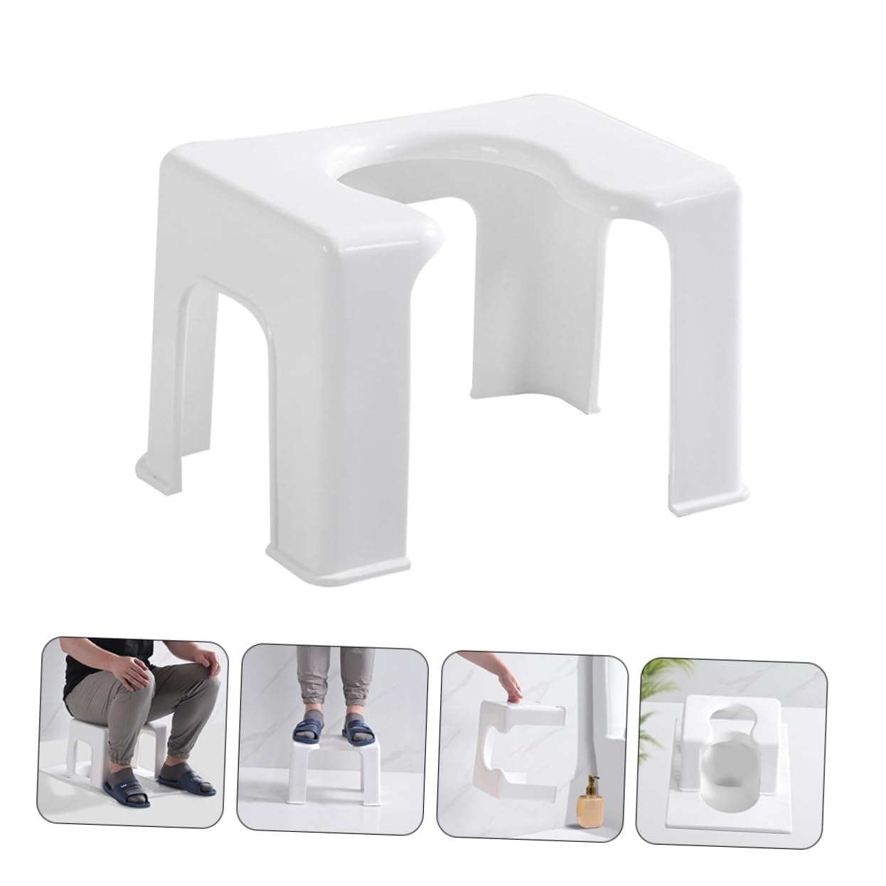 KOMBIUDA Sturdy Toilet Stool for Boys and Girls Bathroom Chair Firm Structure 1pc Pp Material Stool