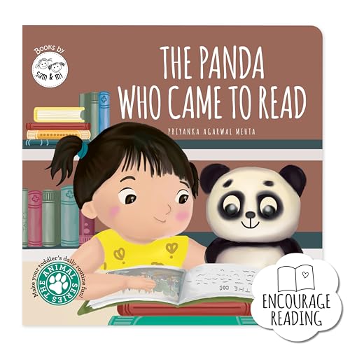Image of The Panda Who Came to Read: Board Book for Babies to Build Early Reading Habits by SAM & MI | Short Story Book on Toddlers' Daily Routine & Encourage Parent-Child Bonding | Up to 4 Years