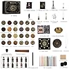 Witchcraft Supplies Kit 132 PCS, Wiccan Supplies and Tools, Including Witchcraft Herbs, Spell Candles, Crystals for Witchcraft, Witch Starter Kit for Spiritual Healing Altar Decor, Christmas Gift #1