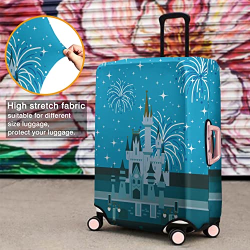 Luggage Covers for Suitcase Fashion Castle Firework Suitcase Cover Baggage Covers Fit 25-28 Inch Luggage3