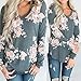 VJGOAL Mujeres Casual Fashion Loose v Cuello impresión Flor Top Blusa de...