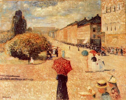 Peinture à l'huile Munch rue Karl Johan pour habiller un mur vide avec élégance