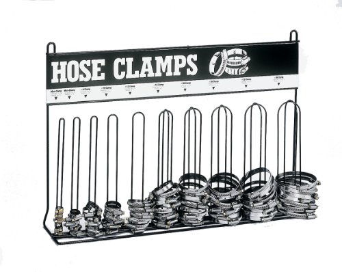 Durham 907-08-S129 Gray Cold Rolled Steel 10 Loop Hose Clam Rack, 23-1/4