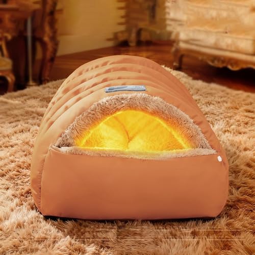 Nid semi-fermé pour chat imperméable au vent et lavable