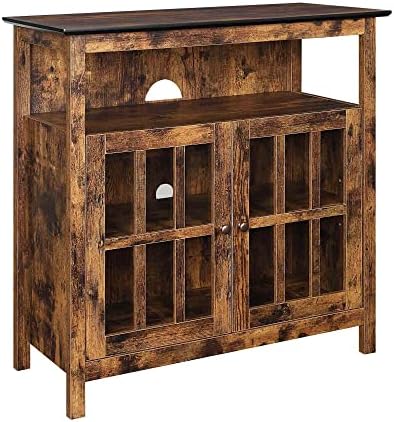 Convenience Concepts Big Sur Highboy TV Stand with Storage Cabinets, Barnwood