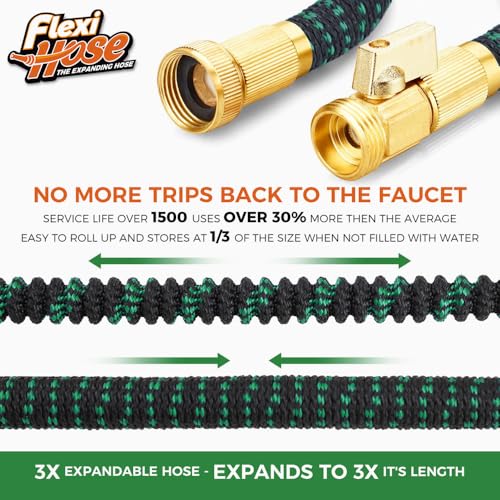 image for Flexi Hose with 8 Function Nozzle, 150FT - Lightweight Expandable Gard