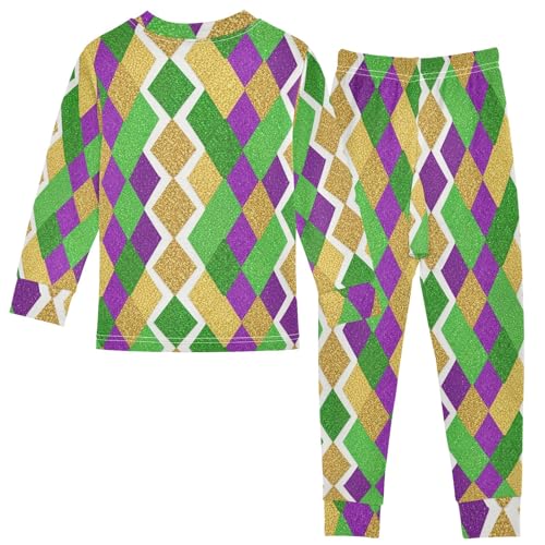Argyle Green Purple Yellow Toddler Boys Girls 18M Clothing Set Long Sleeve Fall Clothes2