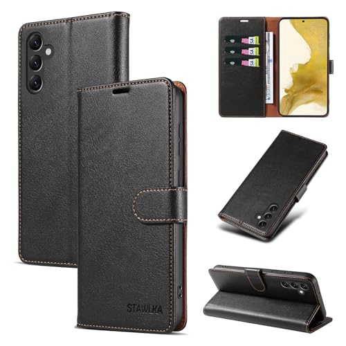 Étui portefeuille Samsung S25 Plus housse noire anti-choc magnétique