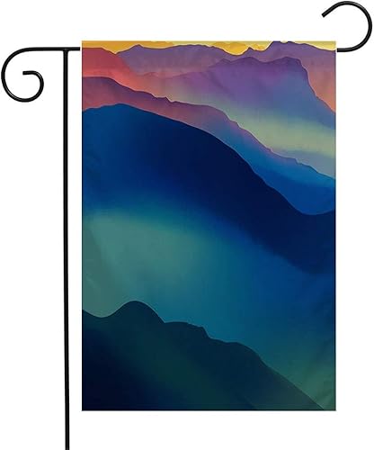 Bandera de jardín de bienvenida Horizon Tour Altura Pico Monte Montañas Atardecer Parques Natural Amanecer al aire libre Sundown Range Mountain disponible en Yaxa Peru