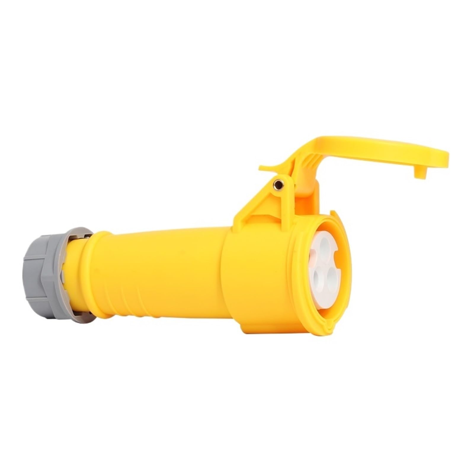 MUYTQAERG 4h Industrial Plug and Socket 110V-130V Three-core 32A Waterproof Aviation Male and Female Docking Connector IP44(Connector)