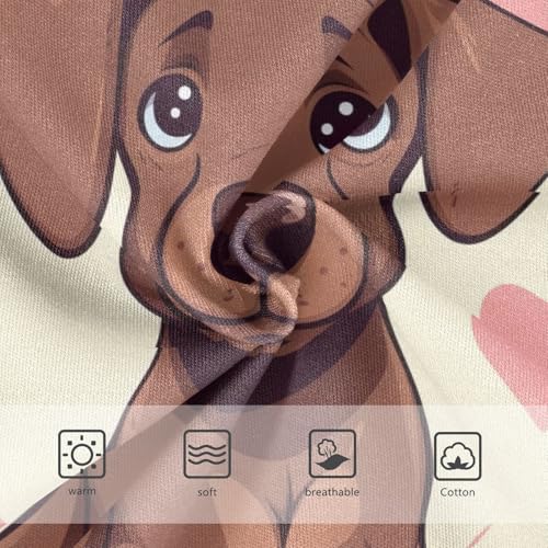 Brown Dog Heart Underwear for Girls, Toddler Briefs, Girls Cotton Underwear, 2–8 Years3