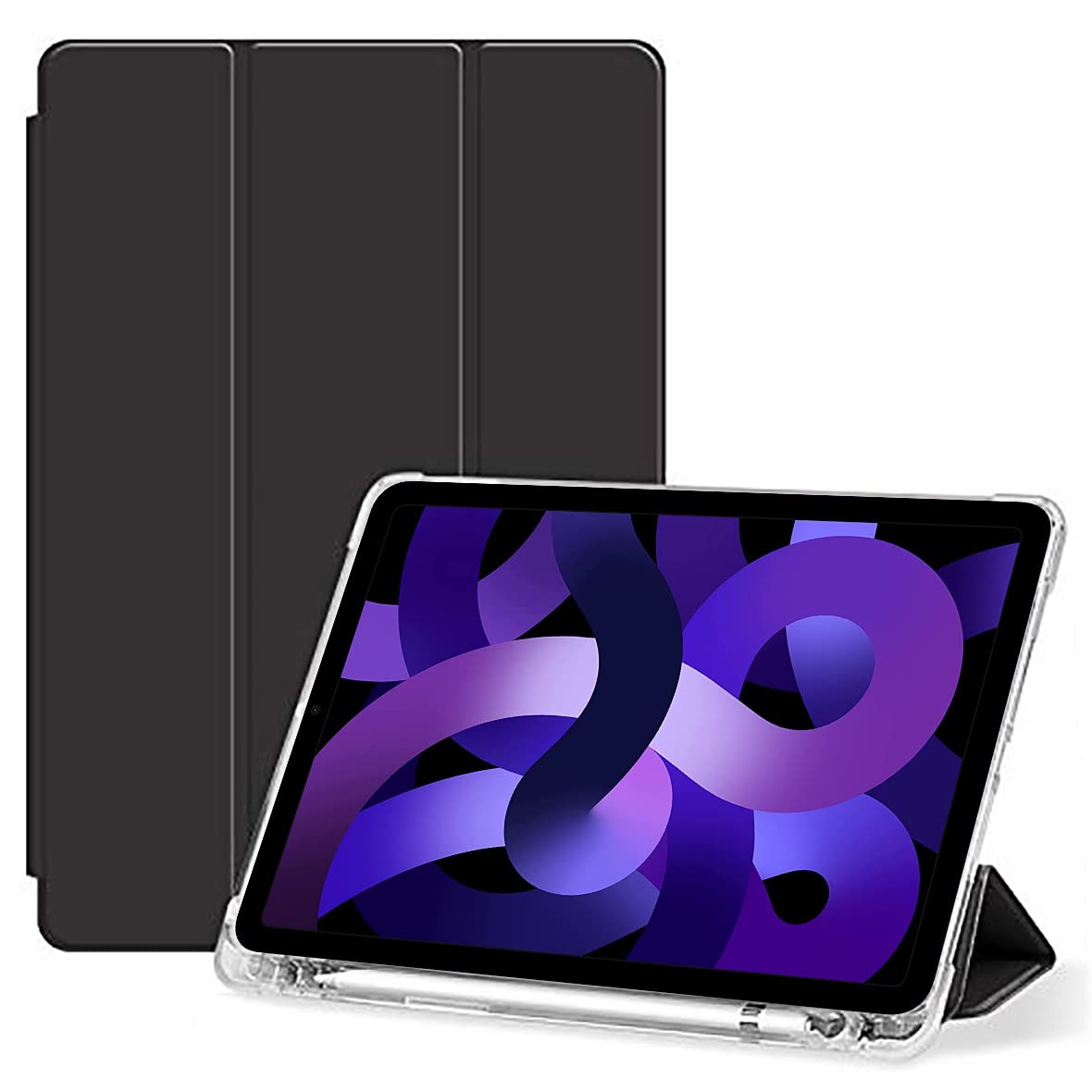 Caseelo [Translucent Soft Air-Cushioned Back] Smart Flip Cover Case for iPad PRO- 11 Inch [ 3rd Gen 2021] Model A2459 A2301 A2377 Trifold [Pencil Holder Case] - Black (B09HP6L5X8) Amazon Price History, Amazon Price Tracker