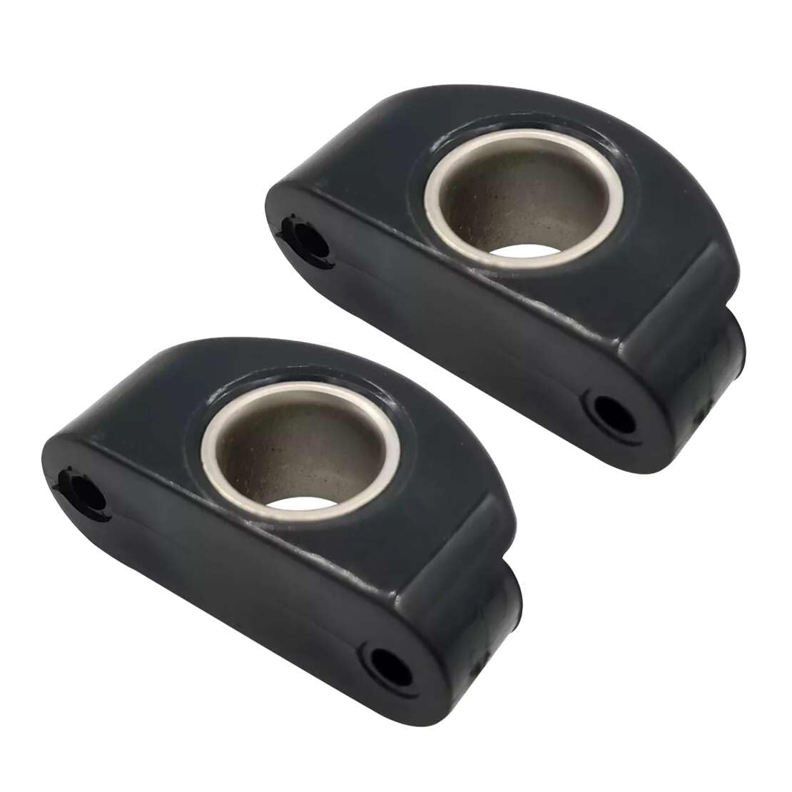 2Pcs 55x30mm 17mm Fairlead Bullseye Fitting Fit for Boat Marine Yacht Black & Silver