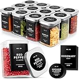 EDELHAUS Gewürzgläser Eckig mit Edelstahl Deckel