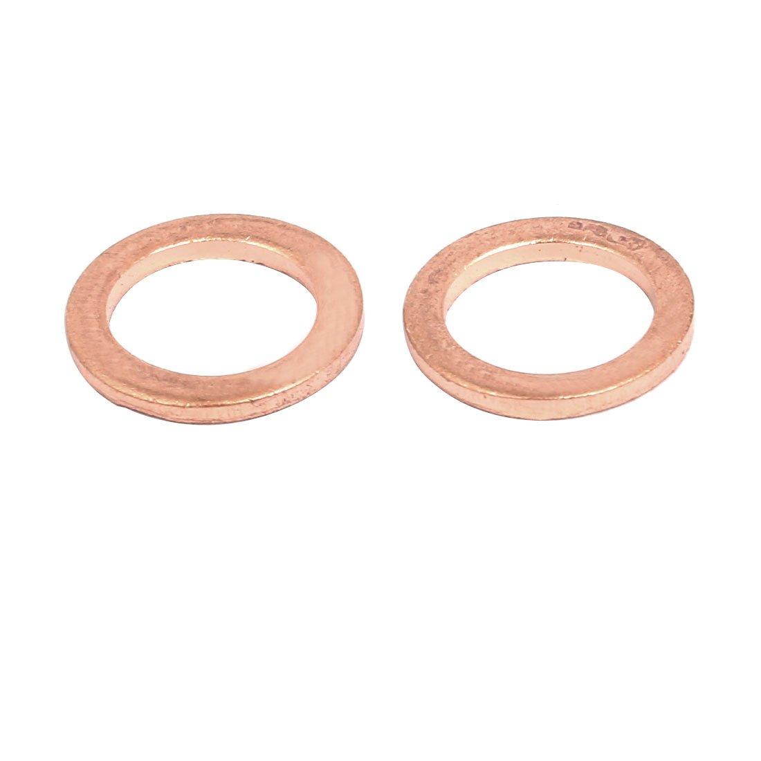 Sourcingmap 10pcs 10mmx14mmx1.5mm Copper Flat Ring Sealing Crush Washer Gasket, brass, 10*14*1.5 - Image 2