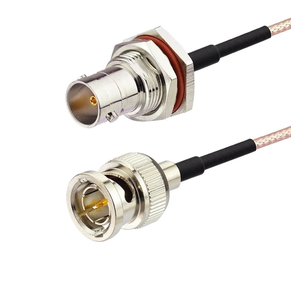 LIHUA RG179 Kabel 75 Ω BNC męski na BNC męski żeński wtyczka Ja-ck adapter do kamery wideo SDI kamery HD-SDI/3G-SDI/4K/8K (BNCJJW 75Ohm, 30 cm)