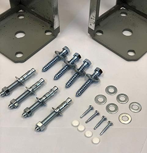 Miniatura 3 de Torre de montaje de poste de hormigónmadera para valla de vinilo con kit de montaje (5 x 5 x 24 pulgadas (paquete de 2))