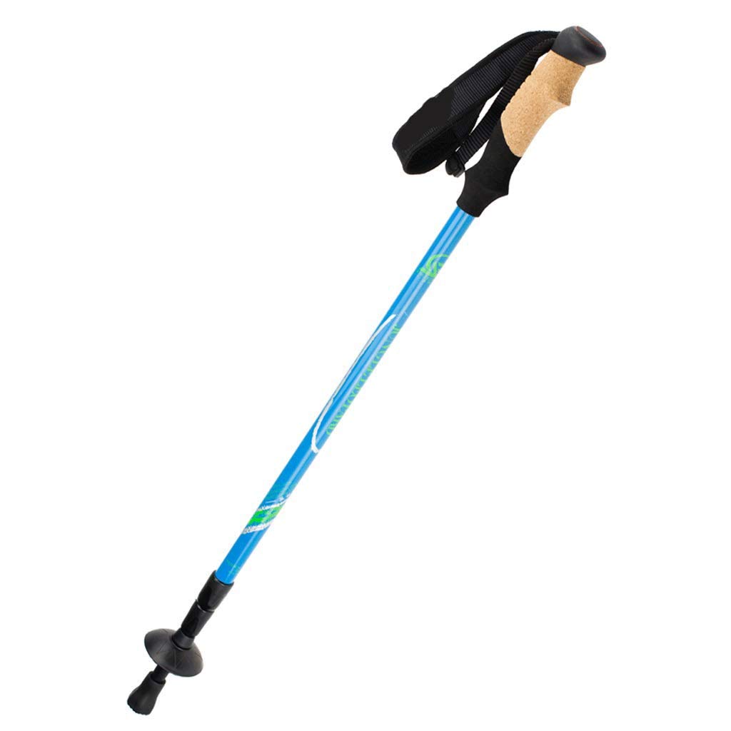 Kijki trekkingowe do nordic walking z systemem antywstrząsowym, teleskopowe, ultralekkie, do wędrówek, na kemping, do gór, wędrówek z plecakiem, chodzenia, trekkingu (kolor: biały)