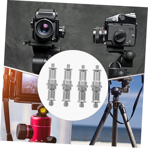 Image of TEHAUX 4pcs Light Stand Adapter to Threaded Screw Conversion for Camera Equipment Compact Design for Photography and Video Production