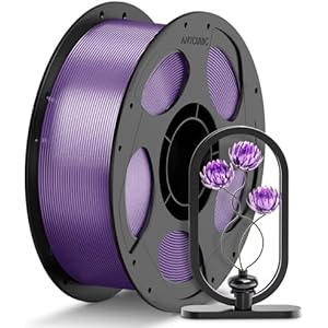 ANYCUBIC PETG Filament 1.75mm, 3D Printer Filament, Dimensional Accuracy +/- 0.02mm, Exceptional Toughness, Print with Most FDM 3D Printers, 1KG Spool Translucent Purple 1kg PETG-A Transluce