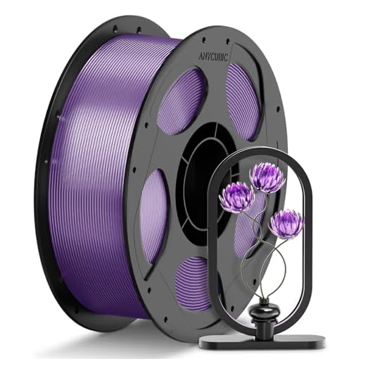 ⚡ ANYCUBIC PETG Filament 1.75mm, 3D Printer Filament, Translucent and Vibrant, Dimensional Accuracy +/- 0.02mm, Print with Most FDM 3D Printers, 1KG Reusable Spool, Semi-Clear Purple