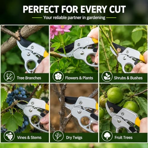 Image of Gardening Scissor Stainless Steel Garden Snip with Safety Lock Garden Shears Sharp Cutter Pruners Scissor for Lawn, Garden & Potted Plants (PACK OF 2)