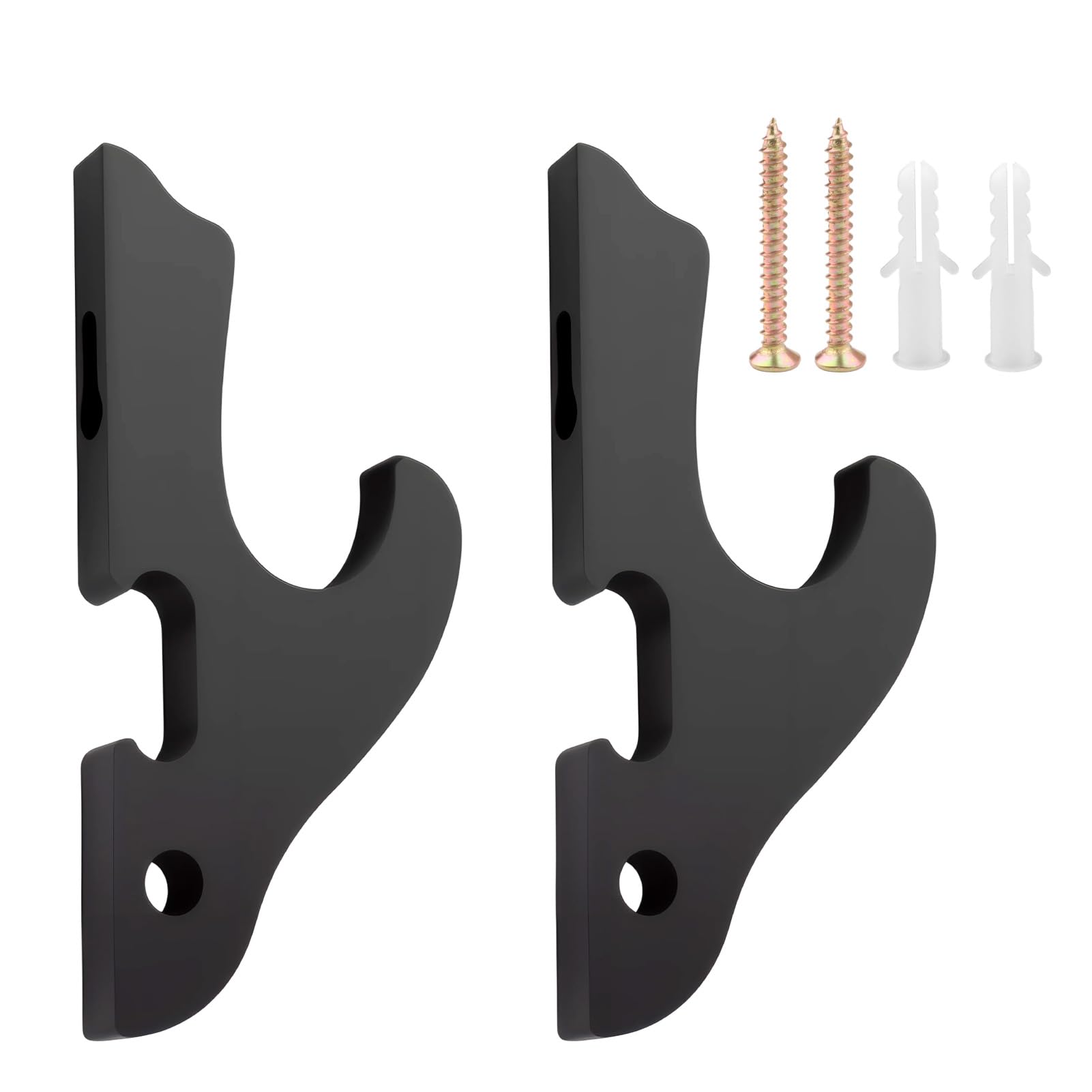 1 Par Soporte de Pared para Espada Katana de Madera Negro, Soportes Gancho Katana Pared Universal Soportes Espada Pared para Espadas Samurái Tanto Wakizashi, Espadas