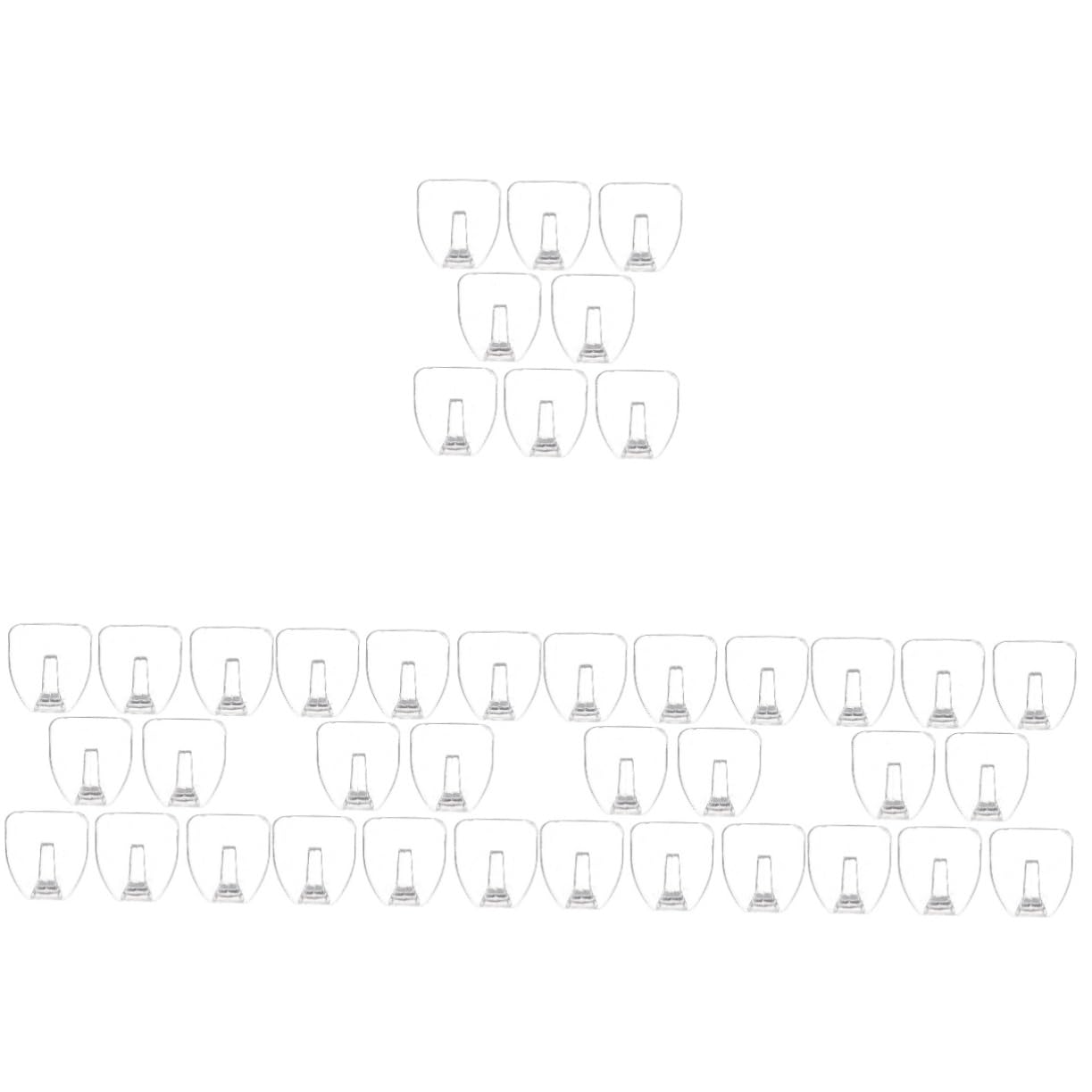 Mikikit 40pezzi Ganci Adesivi Trasparenti Da Parete Da Ganci Pratici Per Asciugamani e Accessori Cucina e Bagno Resistenti Su Superfici Lisce
