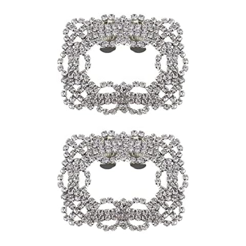 Crystal Square Shoe Clip Boots Buckle Removable High-heel Wedding Bridal Party Cover