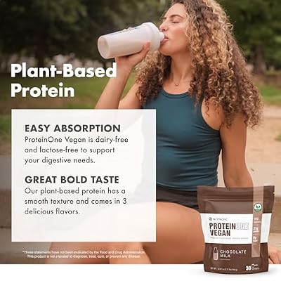 NutraOne ProteinOne Vegan Plant-Based Protein Powder Vegan Protein Powder, Dairy-Free, Pea and Rice Protein (Cookie Butter)