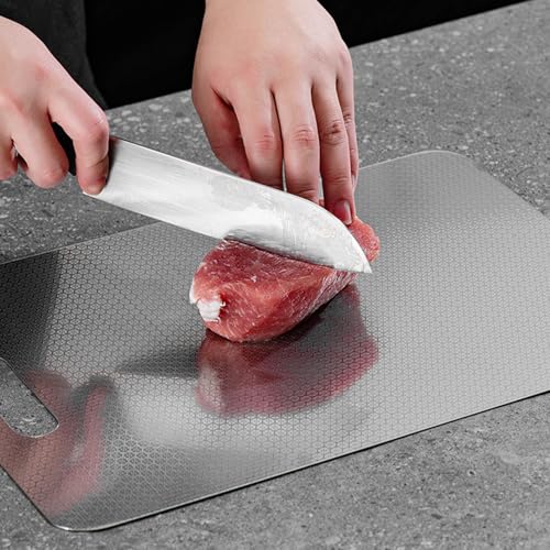 Planche à découper en acier inoxydable avec surface antidérapante - 3