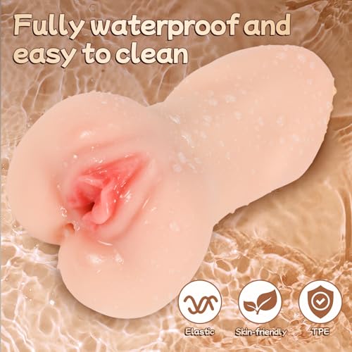 Image of 3 in 1 Pocket Pussy Male Masturbator,Ultra Soft Realistic Stroker Sleeve with Oral,Vagina & Anal Design,Tight Textured Male Pleasure Toy