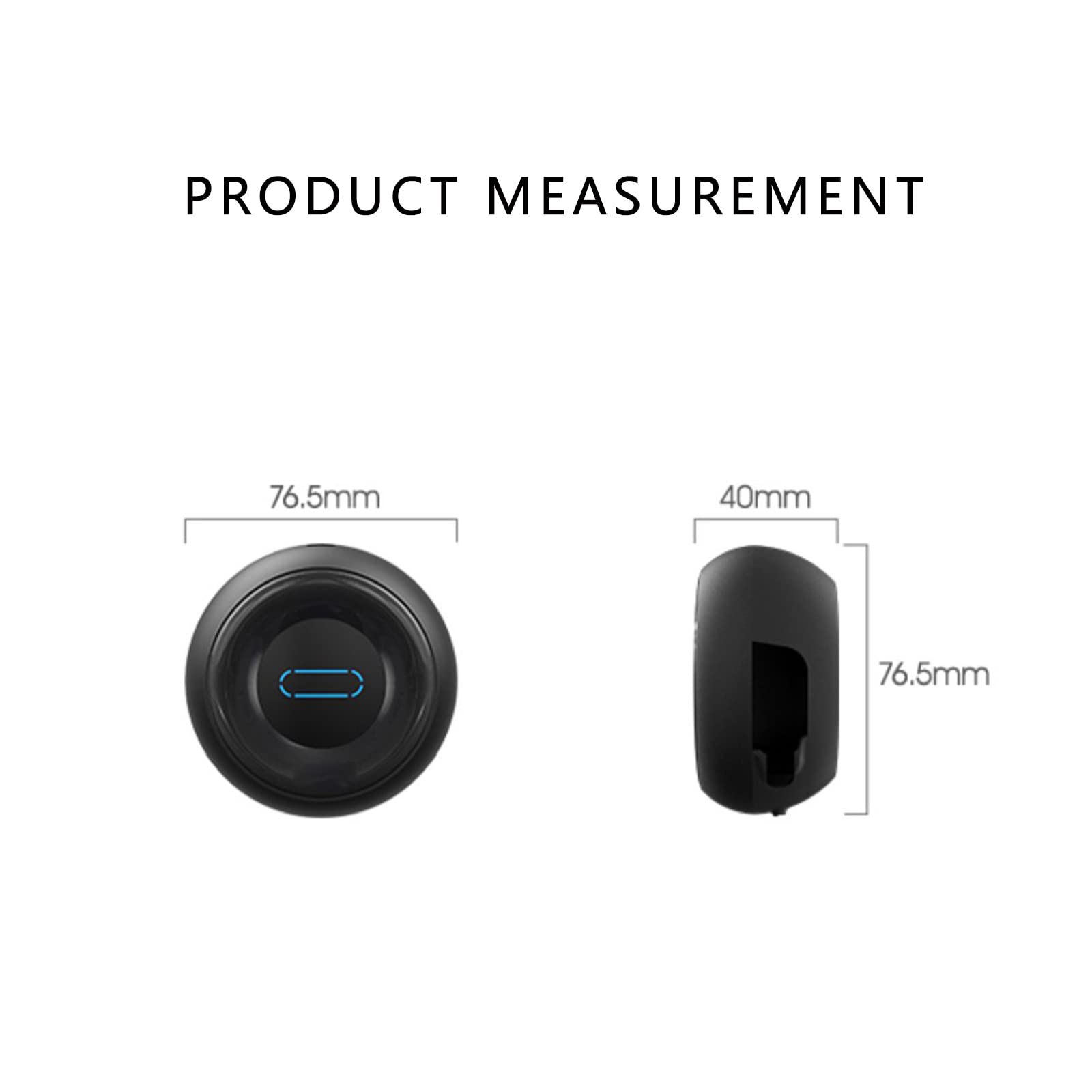 Porta Cepillo de Dientes, Soporte Cepillo de Dientes con Función Esterilizador, Estuche Cepillo Dientes con 2 Ranuras para Cepillos, Pequeño Organizador Baño USB Recargable Negro