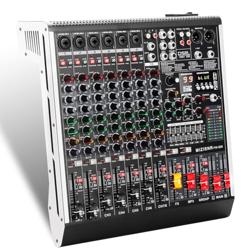 8-Channel Audio Mixer with DSP Effects and Bluetooth