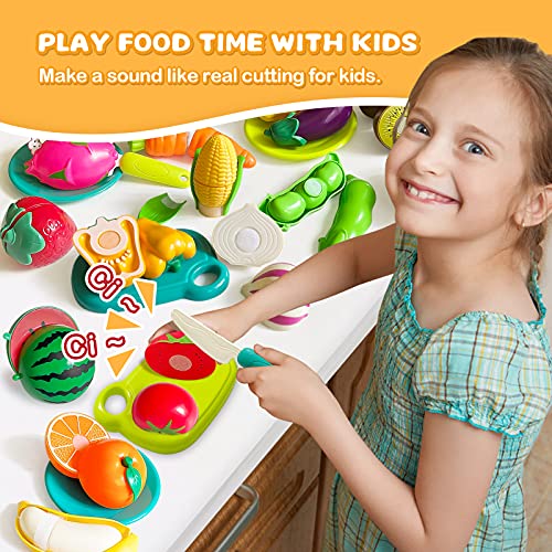 image for GJOF2YK Play Food Toy for Kids Kitchen Accessories for Toddler,63 PCS 