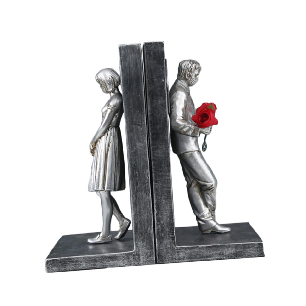 Toyvian Fermalibri da Scrivania in Resina per Coppie Set 2 Pezzi Decorativi per Libreria Porta Libri Elegante per Ufficio e Casa Accessorio Salvaspazio per Adulti e