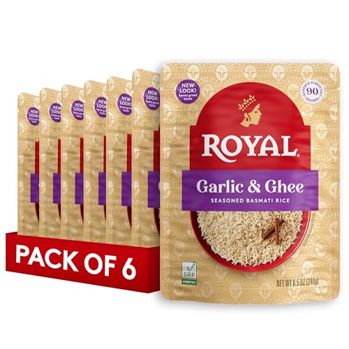 Image of Royal Garlic & Ghee Basmati White Rice - (6 Pack) 8.5 oz