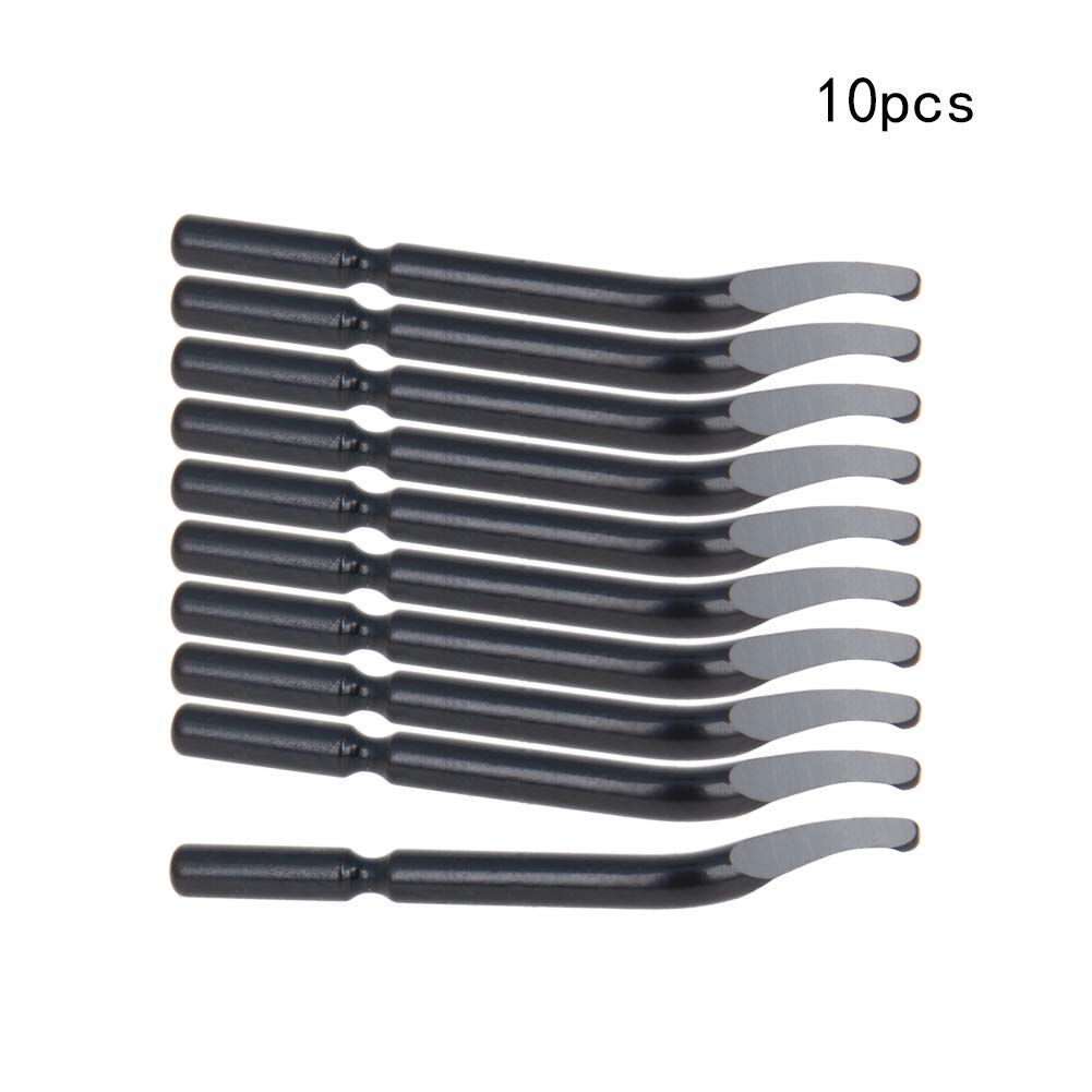 Utoolmart Entgratungsklingen 10 Stück – Schaft 3,2 Mm, Für Metall, Kunststoff, Holz (schwarz, M2-Stahl, HRC 63)