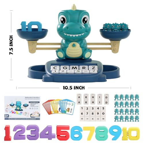 Snugzy Dinosaur Balance Counting Toys Math Game Montessori Toys Learning Games for Kids Educational Toy Gifts for Boys Girls Age 5-7 - image 7