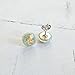 Mint with Gold-Flakes Earrings - Hypoallergenic - Titanium
