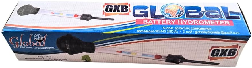 AANIJ® Global 12 Volt Inverter Battery Hydrometer Specific Tester Gravity GXB-Medium Size, Black (Pack of 1)