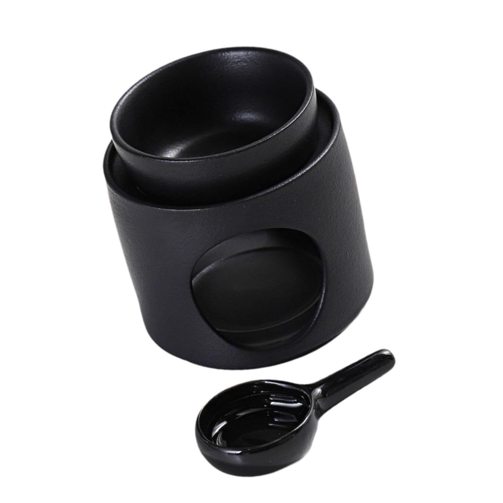 Modern Oil Burners Cylinder Ceramics Aromatherapies Lamp with Removable Bowl and Tealight Spoon Scented Diffuser Set Aromatherapies Lamp