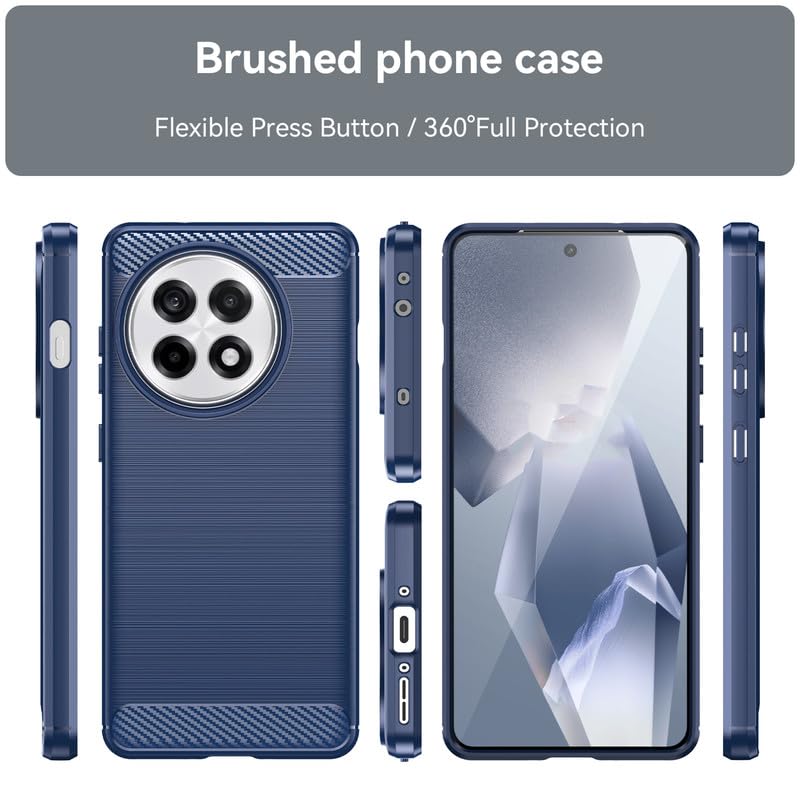 Image of Hybrid Carbon Fiber Back Case for OnePlus Ace 5 / Ace 5 Pro 5G (Blue)