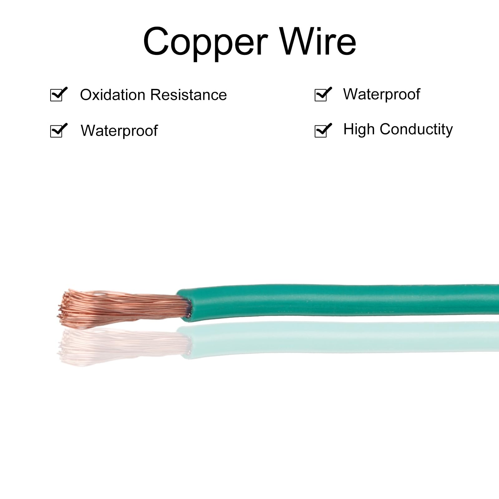 QUARKZMAN 150 stóp Kabel elektryczny z izolacją miedzianą pleciony 14 AWG Kabel przyłączeniowy THHN Kabel do dzwonka przemysłowego okablowania do przyczepy 600 V Listing UL Green