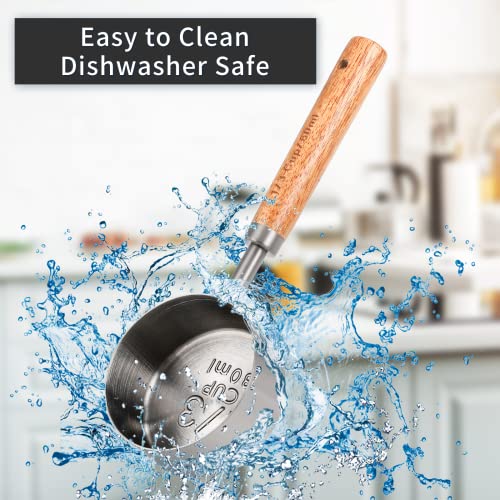 Malmo Measuring Cup with Wooden Handle - Thumbnail 3